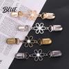 Vintage Clothing Accessories Hollow Flower Cardigan Sweater Clip, Women Clip with Waist Tightener Faux Pearl, Cincher for Dress Shawl Pants Anti Slip