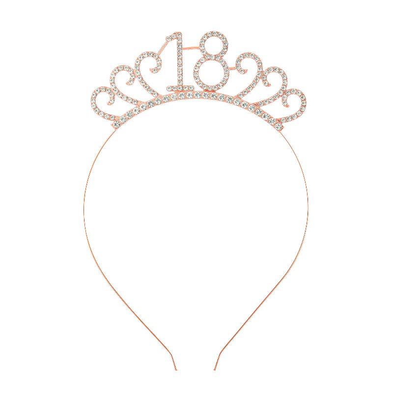 Cross-Border Digital Birthday Crown Set: Headdress, Party Shoulder Strap & Etiquette Belt Photo Prop for Girls