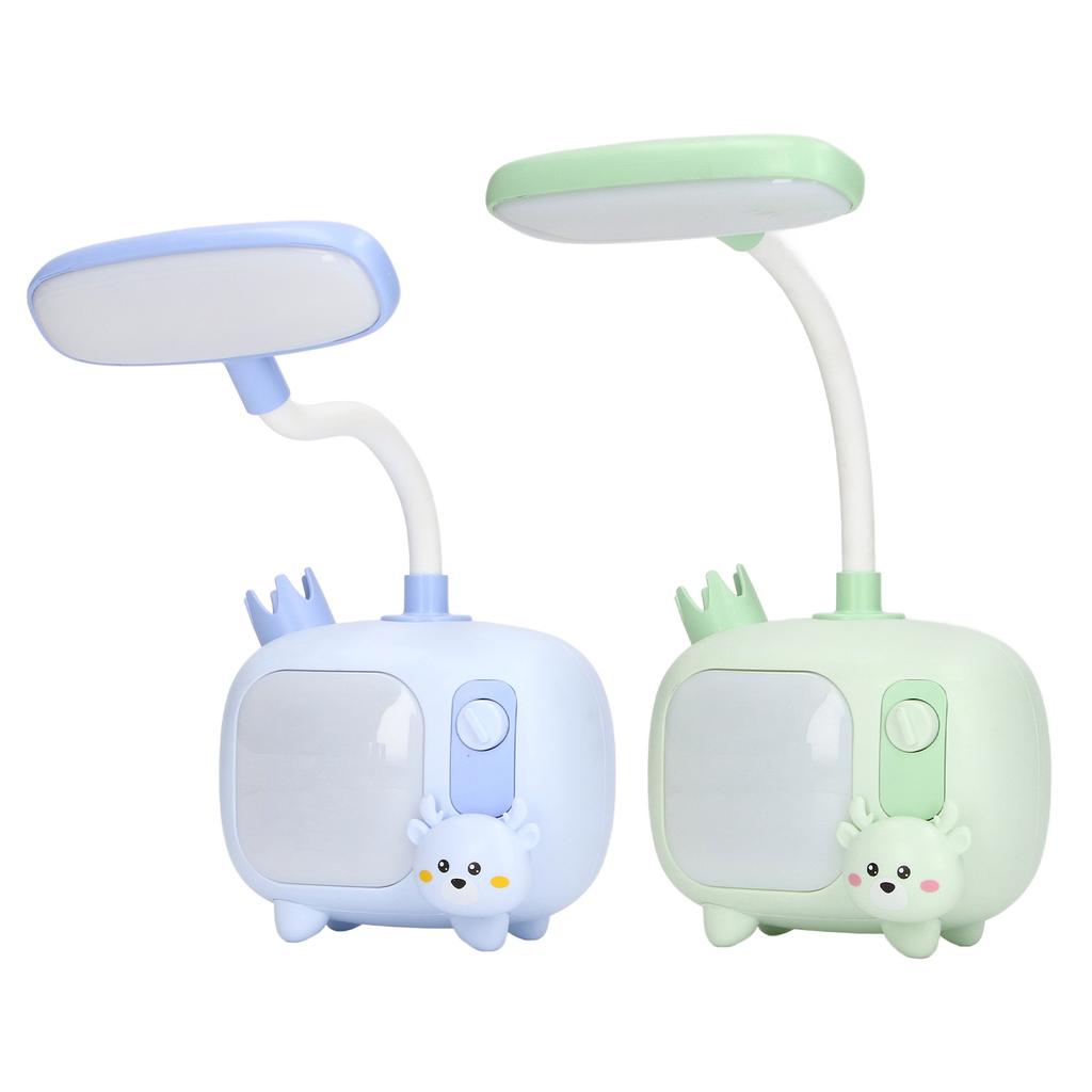 Kids Reading Light TV Style Base Silicone Gooseneck USB Charge Soft LED Light Kids Desk Lamp for Stu