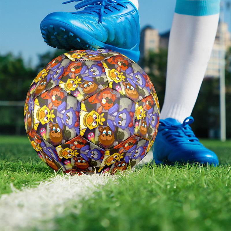 Five Nights at Freddy's Stampa Dimensione 5 Pallone da Calcio, Pallone da Calcio in PU Resistente all'Usura per Allenamento Partite e Pratica Quotidiana, Regalo di Compleanno per Appassionati di Calcio