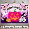 Párty pozadí Hrad Halloween Plochá girlanda Dýně Duch Lebky Čarodějnice Vlaječky Pozadí akce Dekorace Dekorace předních dveří