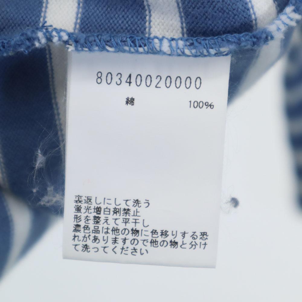 Nigel Cabourn made in Japan Border Pattern Long sleeve Cut 50 blue Men's Used