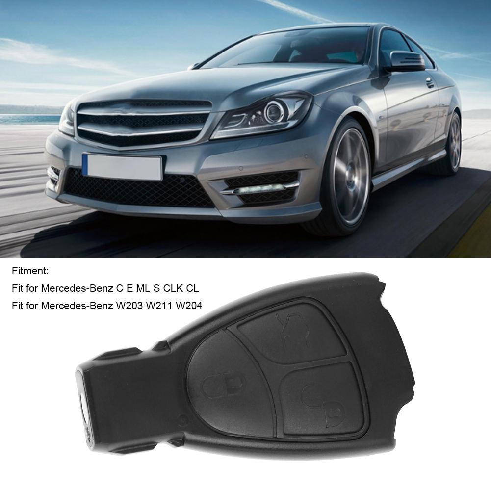 Obudowa kluczyka samochodowego z 3 przyciskami, czarna, zamienna, pasuje do Mercedesa Benz CE ML S CLK CL