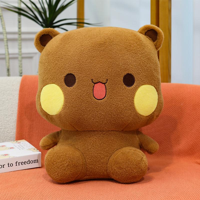 1pc 25cm/9.84in Cartoon one or two cloth couple panda dolls cute two-dimensional plush toys birthday Qixi gifts for girls