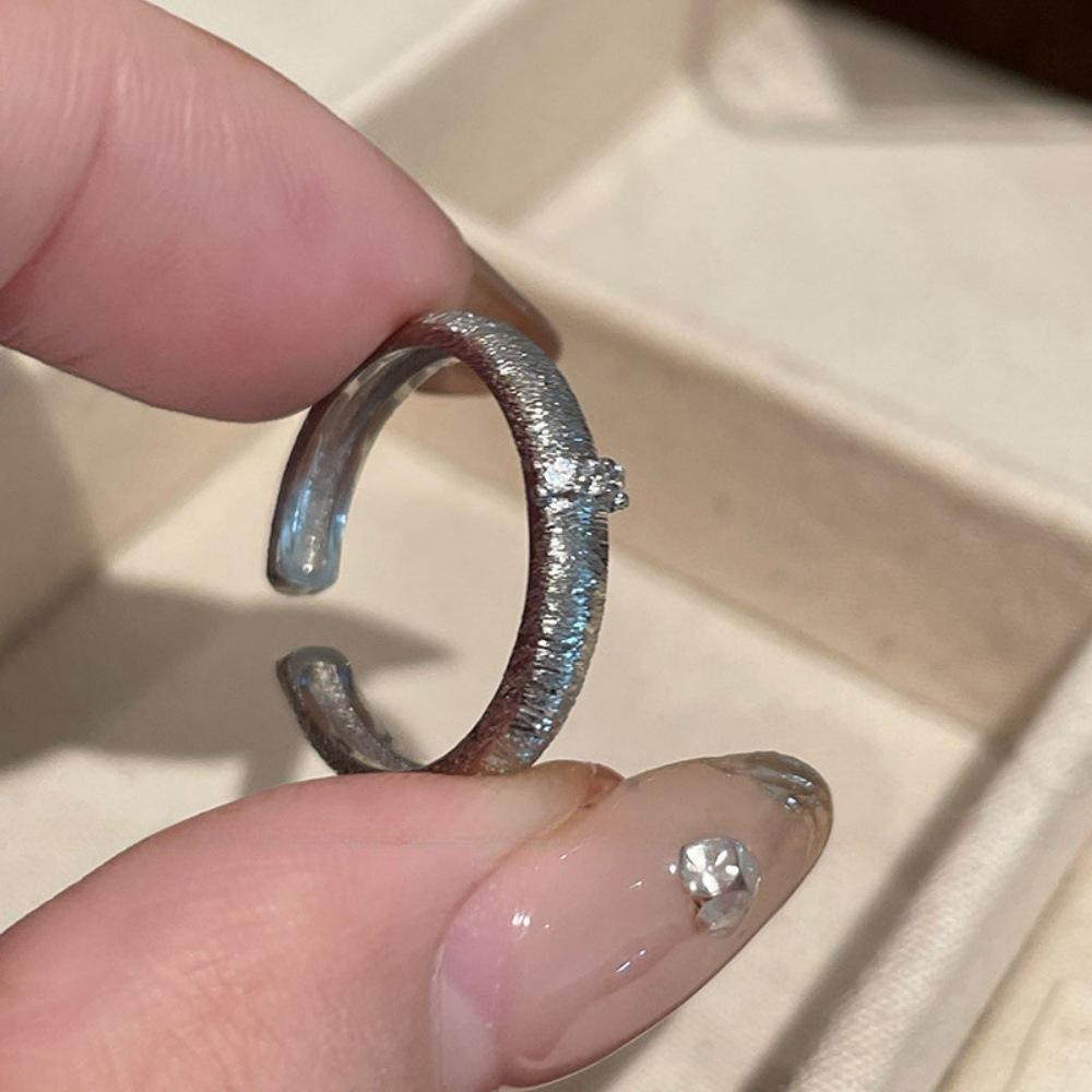Over 120 Styles Korean style zircon diamond ring women's 925 sterling silver spring and summer niche light luxury high-end index finger ring open ring