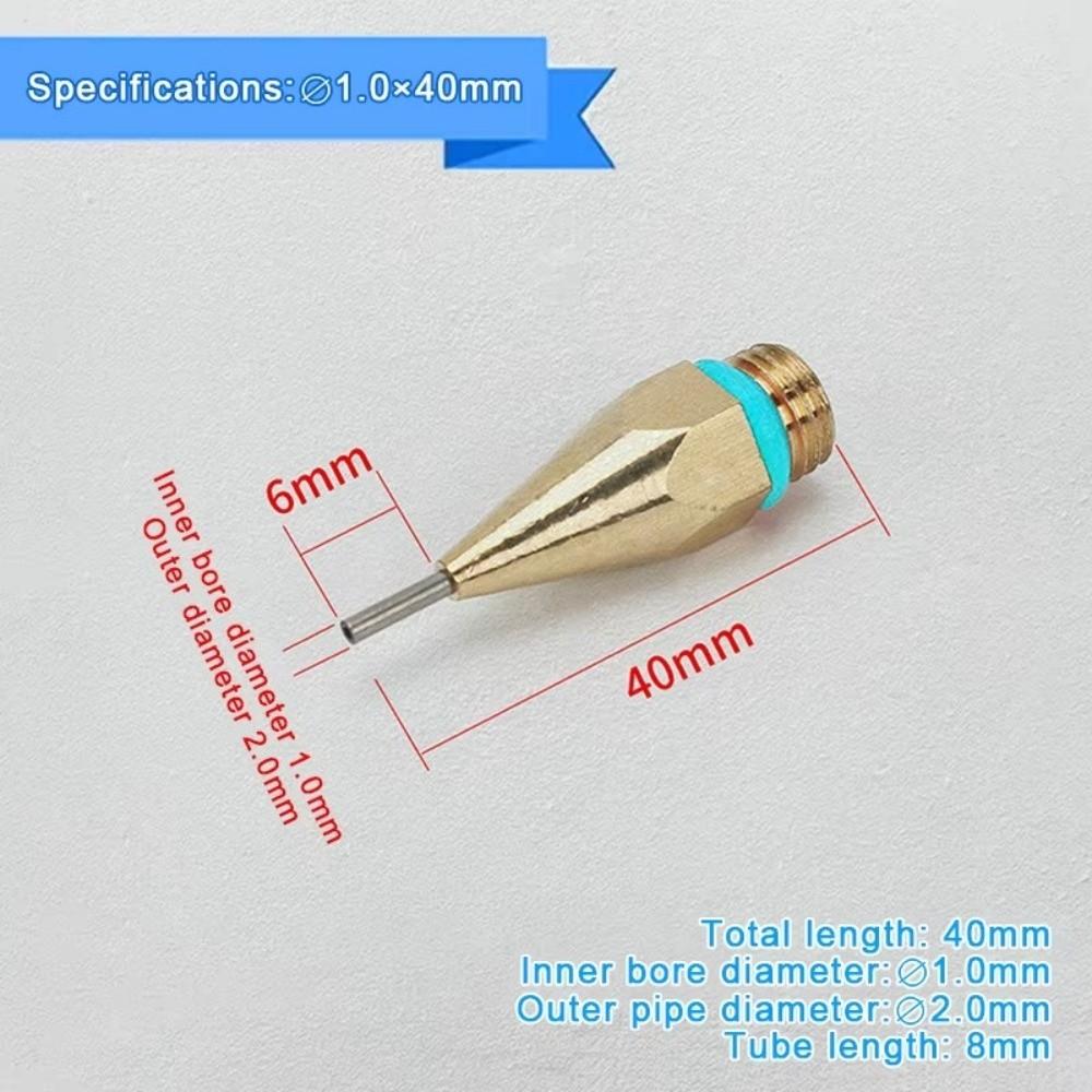 Brass Precision Hot Melt Glue Nozzle Head Jewelry Making Repair Accessories Glue Nozzle Head Diameter 1mm/1.3mm Nozzle