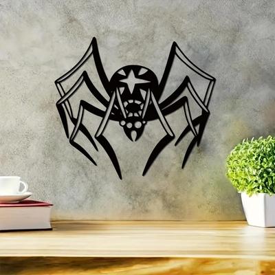 1 pièce Art Mural Métal Design Araignée Décor Mural Araignée Unique pour Intérieur & Extérieur Suspension Murale Élégante Option Cadeau Idéale