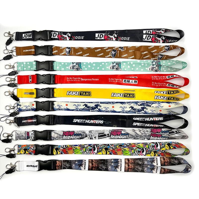 

JDM Anime Lanyard: Durable Silk Woven Neck Strap for Phone and ID Badge Holders
