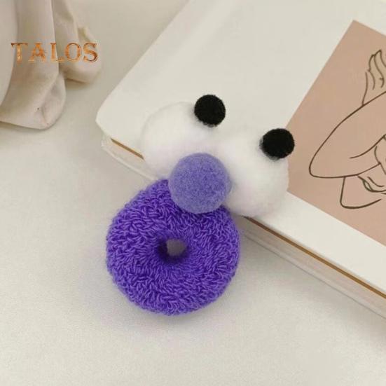 5/10Pcs Hair Ties Big Eyes Cartoon Shape Hairband Candy Color Hair Ring Double Ball Hair Ties High Elastic Hair Ropes