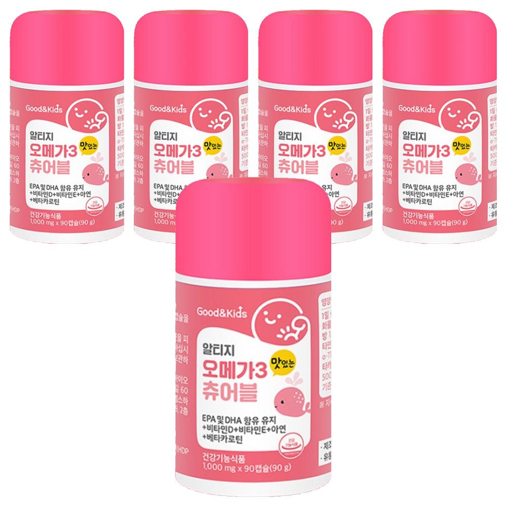 Good & Kids Delicious Omega 3 Chewable 90 Tablets 5 Pcs