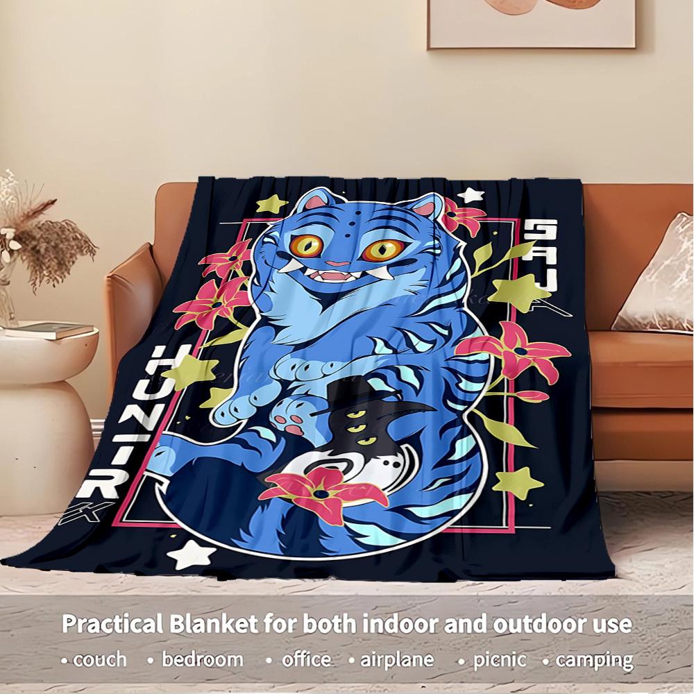 K-POP Anime Dívčí Skupina Čtyři Roční Období Měkká Teplá Přikrývka Celoroční Silně Pletená Polyesterová Přehoz na Postel, Kempování, Cestování Perfektní Dárek