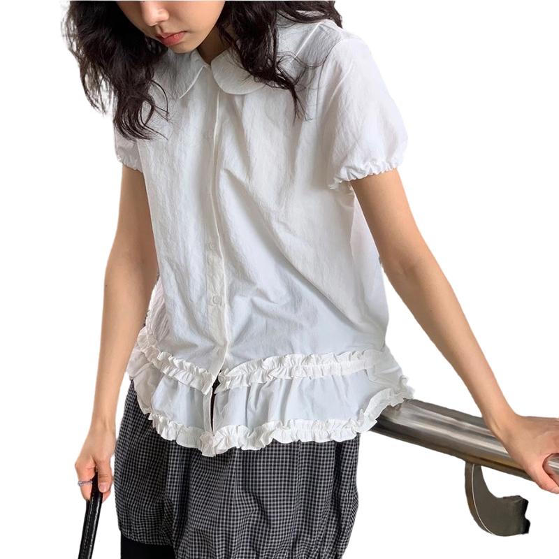 La Chapelle Women s Lace Trim Short Sleeve T-Shirt L
