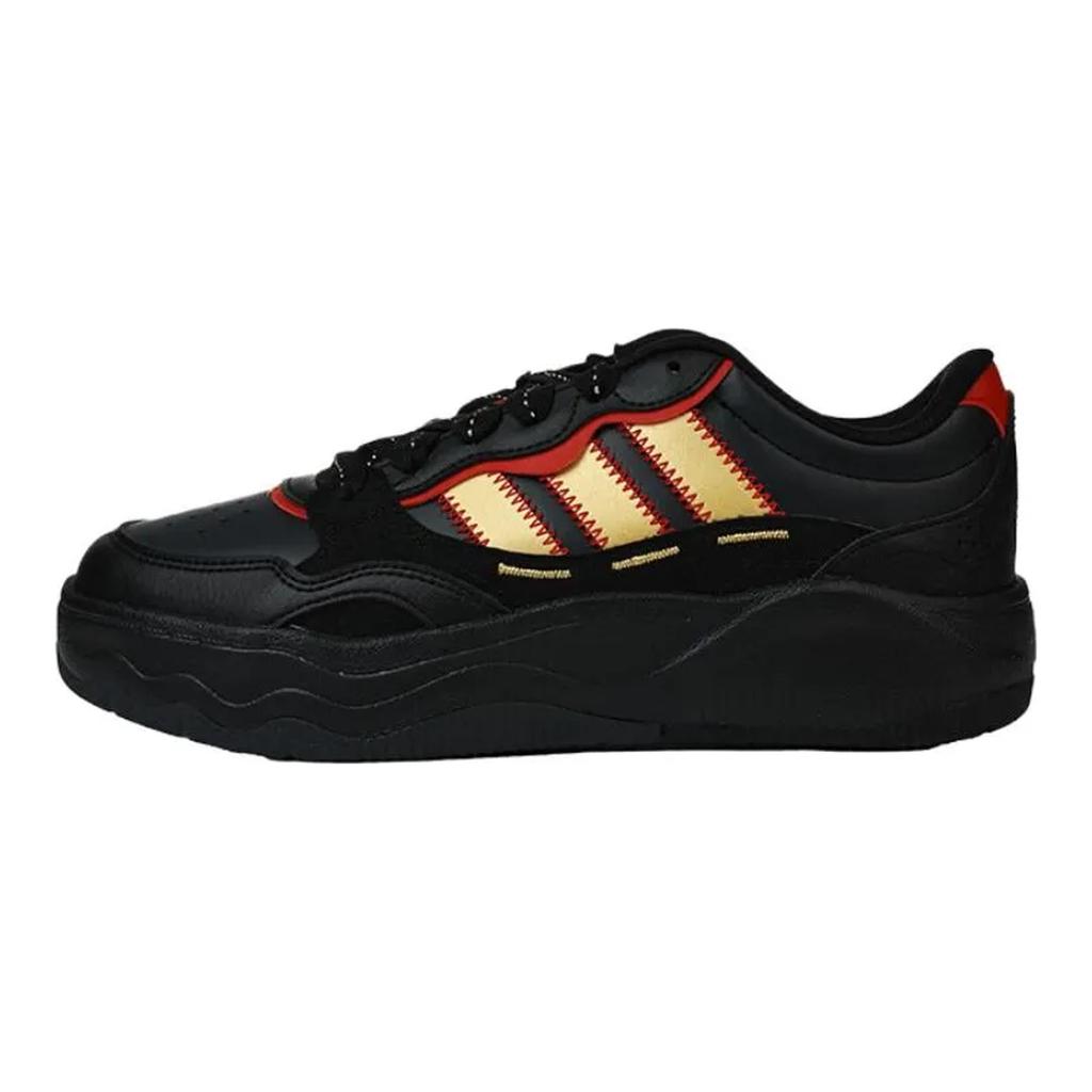 Adidas LITE SHUFFLE 811 Manufacturing, Jinrui Pengou, Special Shoe Box Low top Skateboard Shoes Unisex Black Red Gold KI1858(Team80-S-BOX)