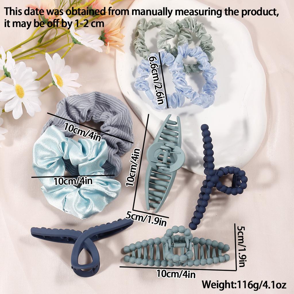 10PCS Black Coffee Large Hair Claws Elegant Acrylic Hair Clip Hairpins Barrette Crab Claw Clips Headwear For Women Girls Hair Accessories