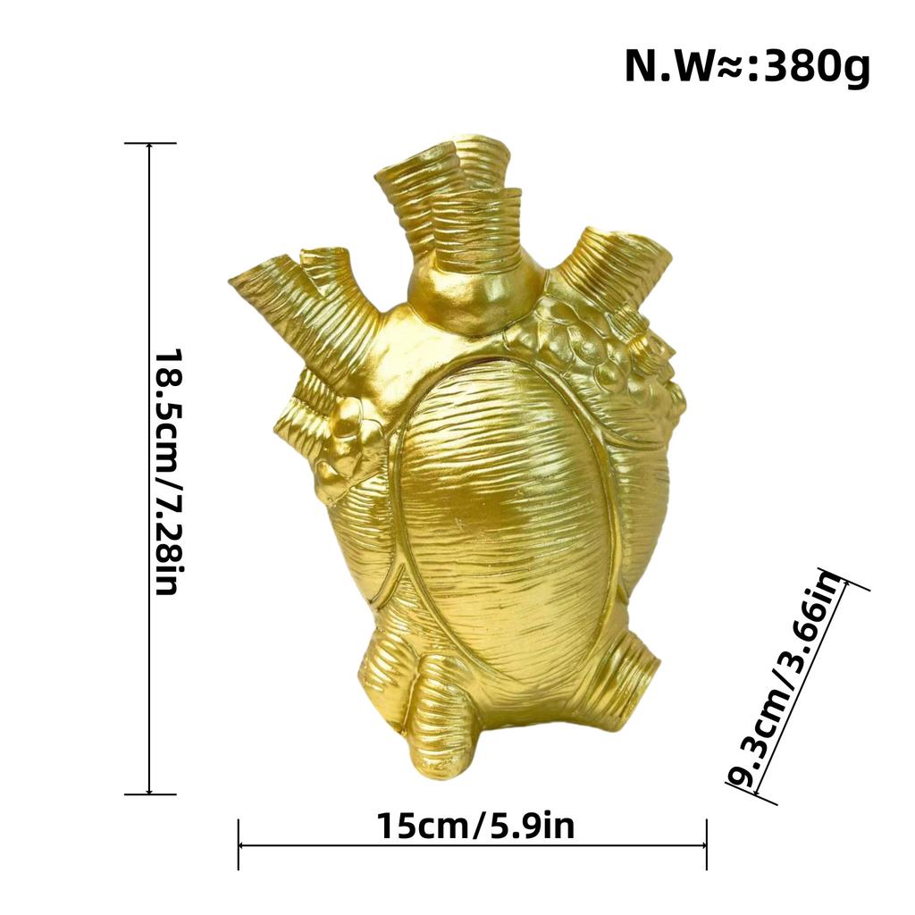 Creative Design Heart Sculpture Nordic Home Resin Good Ornaments Living Room Wine Cabinet TV Cabinet Craft Flower Arrangement Sleek Decoration