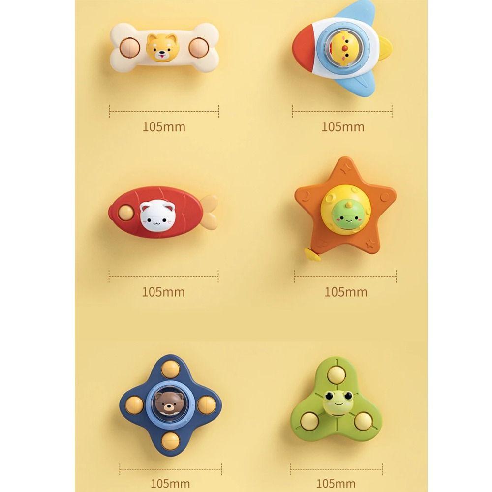Anti-Anxiety Educational Spinning Top Toy Colorful Cute Animal Bath Toys  Kids