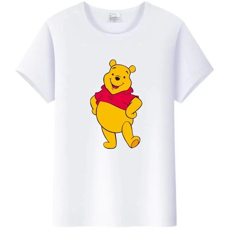 Cute Summer Blouses White Tees Harajuku Tshirt Gothic Clothes Tops Cartoon Pooh Tigger Graphic T-shirt Unisex
