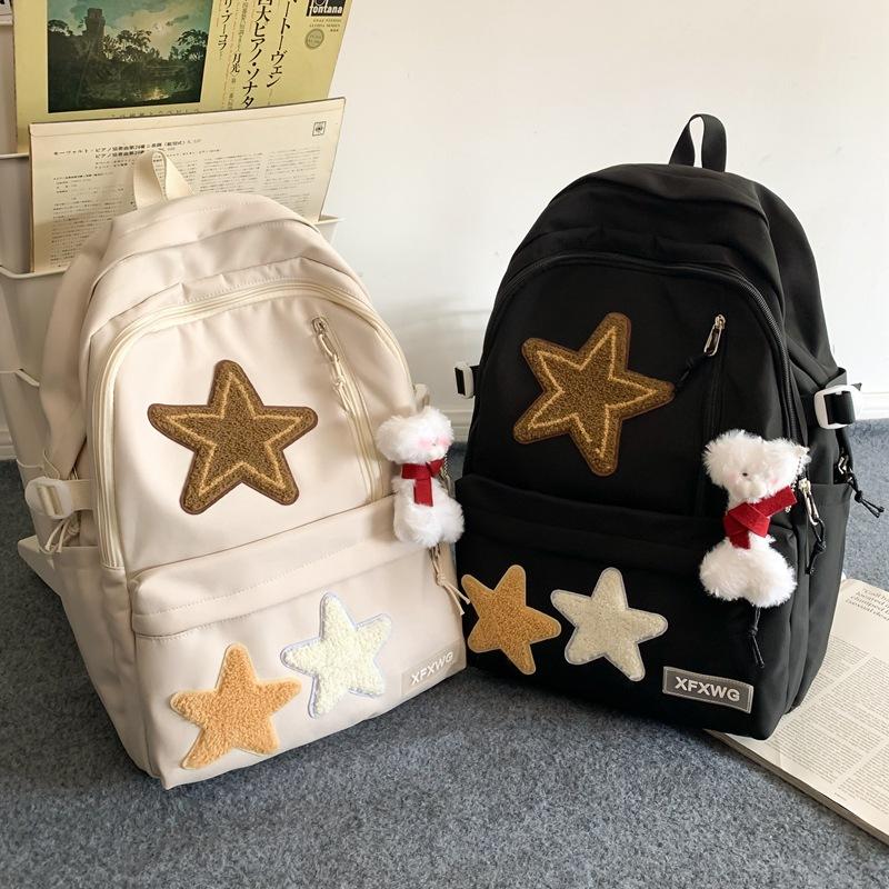 Zaino Scuola Americano Retrò Stile Giapponese Zaino Estivo da Donna Grande Capacità Zaino per Studente di Scuola Media