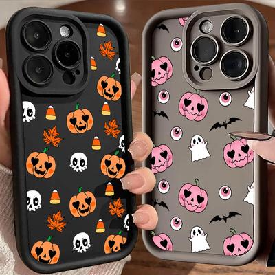 Pumpkin Halloween Happy Soft Silicone Case For iPhone 17 Pro 14 15 Plus 11 12 13 16 E Pro Max Coque 17AIR Shockproof Phone Cover