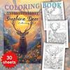 Spiral Coloring book -30 Sheets adult coloring book, 11.2 x 8.3 inches, 100g thick paper, drawing book, homecoming holiday gift