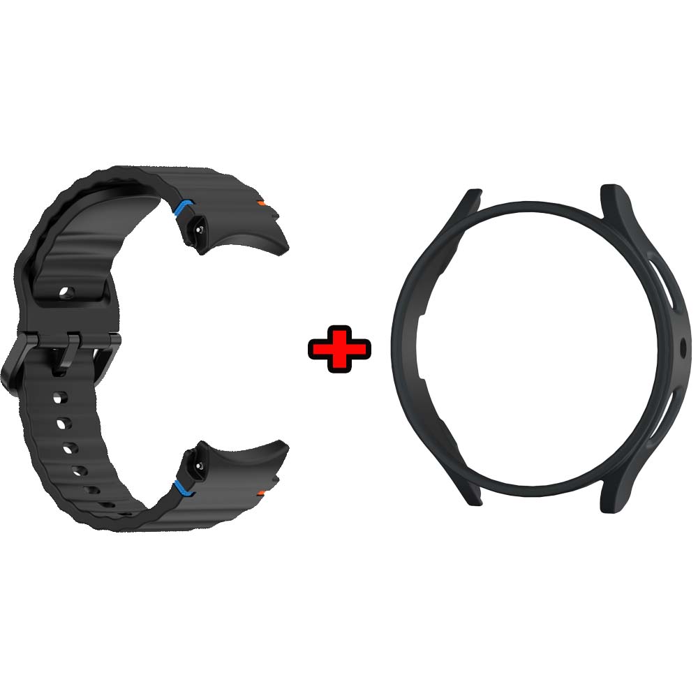 Case+Strap for Samsung Galaxy Watch 7 6 5 4 40mm 44mm Silicone Official Band PC Protector Cover Bumper Galaxy Watch 6 Accessorie