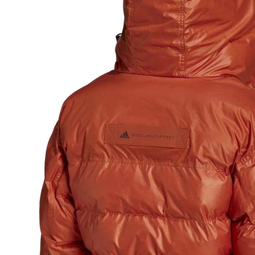 Adidas Solid Color Logo Pocket Zipper Hooded Cotton Jacket Women Jackets Red GU1601