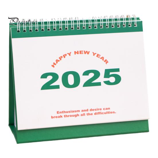 

Маленький настольный календарь 2025 года, перекидной настольный календарь, ежемесячный планировщик, органайзер для управления временем для домашнего офиса и школы зелёный