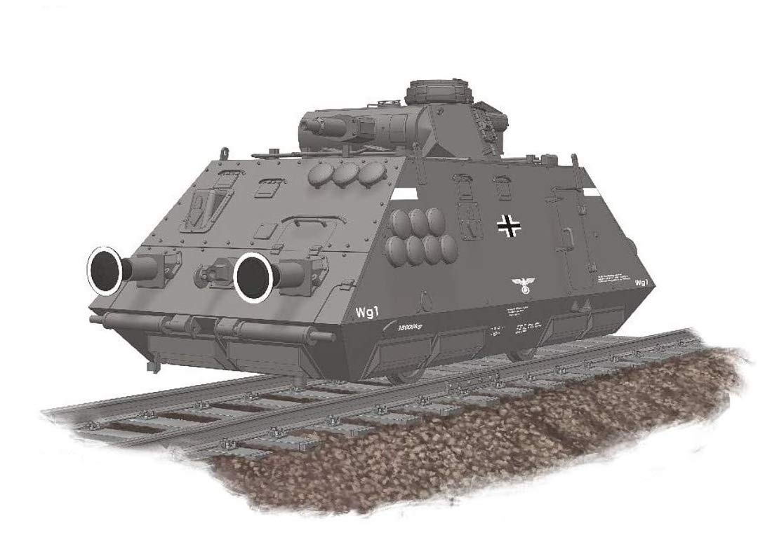 

Scale German Steyr Heavy Armored Train with Panzer III Turret and 360mm Track Plastic Model TMOTK6073 T-Model 1/35 s.Sp. N-Type Set, Kit,