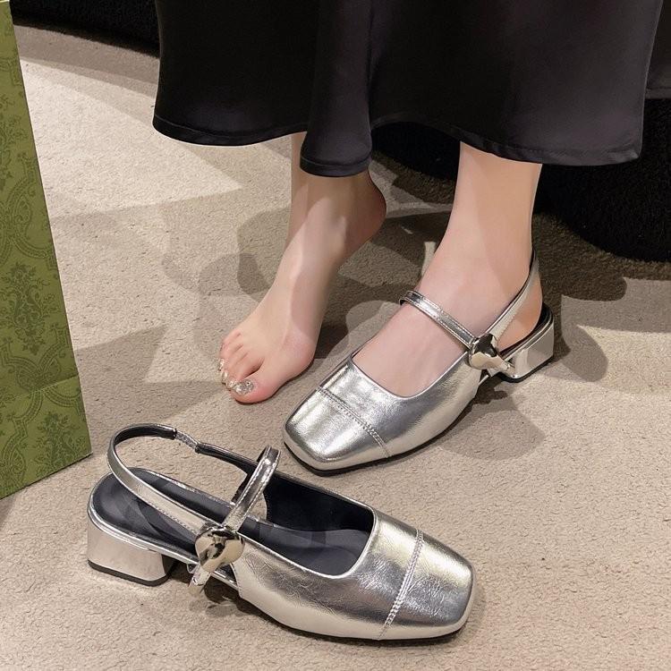 Sandals for Women In Summer 2026 New Style with Thick Toe and Empty Back Versatile High Heels with a Versatile Temperament