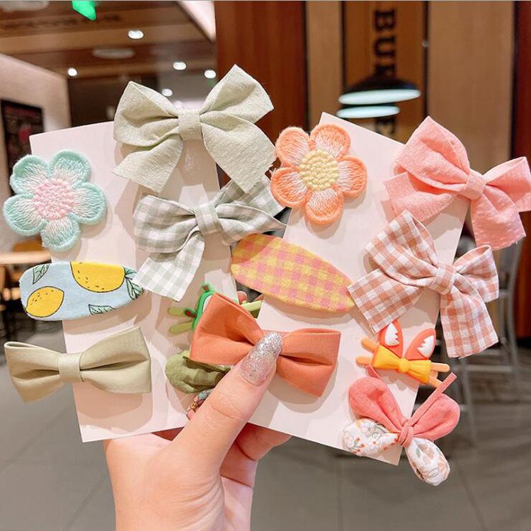Princess Hair Accessories Cloth Hair Bow Clips & Barrettes for Baby Girls Toddlers Teens Kids