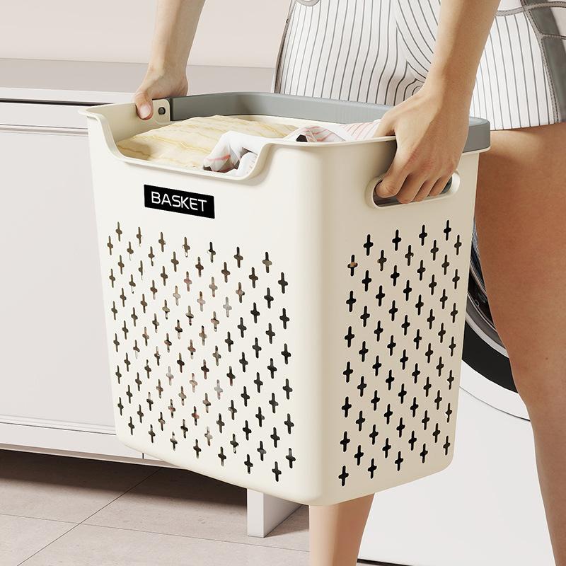 Laundry Basket with Handle Portable Storage Basket for Dirty Clothes Organizer Bathroom Bedroom Laundry Hamper for Home Use