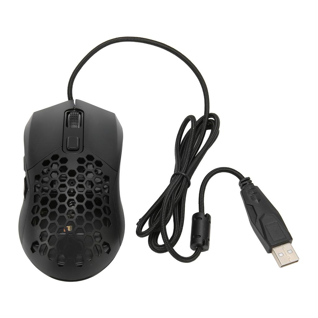 Wired Mouse Ergonomic RGB Backlit Adjustable DPI Programmable Keys 4.9ft Cable Gaming Mouse for Gaming Office Study