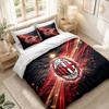 Bedding Set 1 Duvet Cover 2 Pillowcases AC Milan Print Bedroom Home Decoration