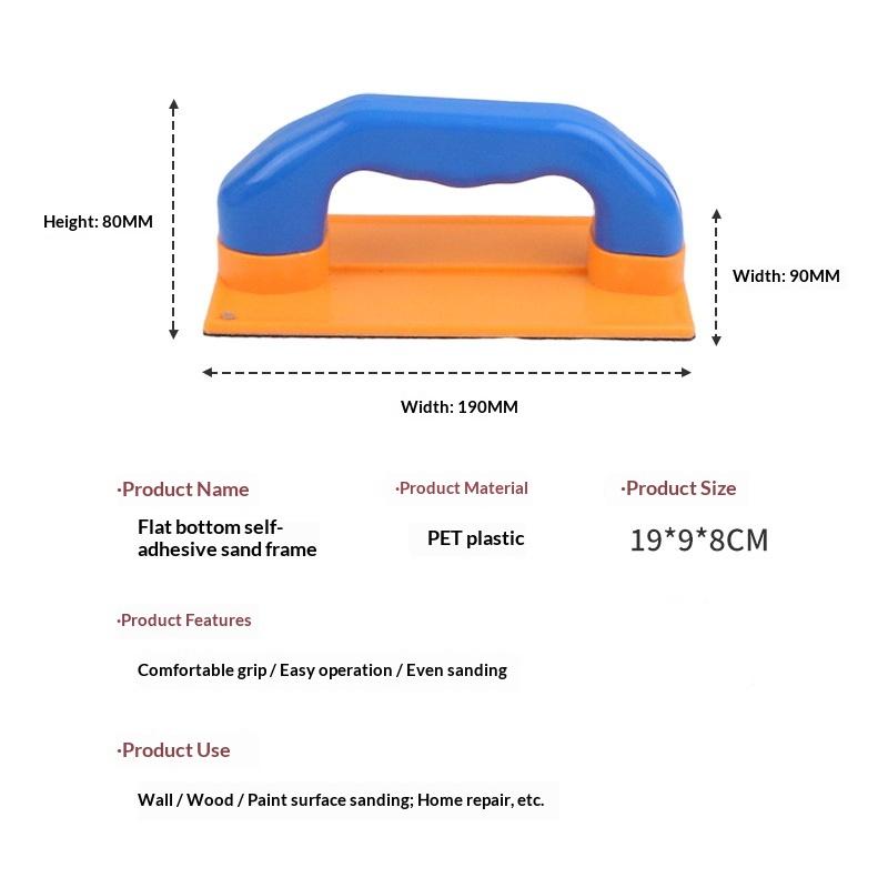 

1Pcs Diy Projects Self Adhesive Flat Half Circle Sanding Pad Holder Plastic Corner Sander Handheld Tool For Woodworking A1