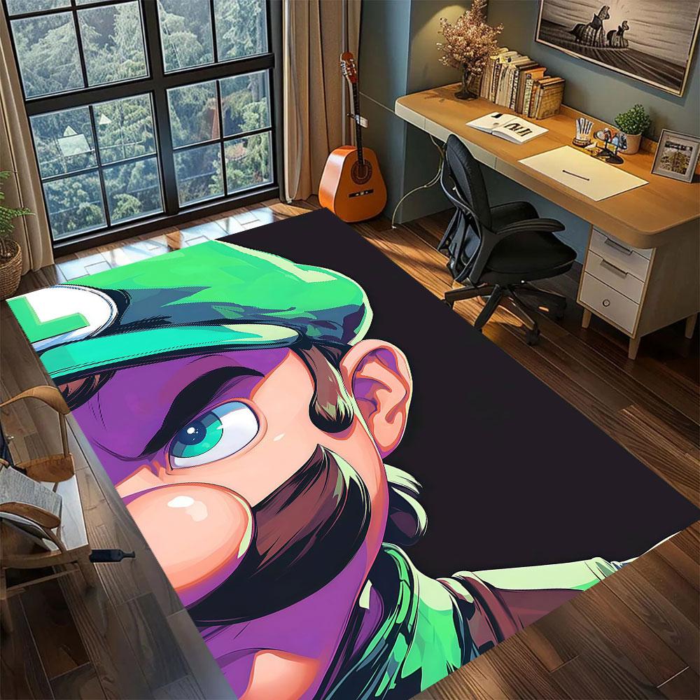 Mario Anime Character Carpet for Living Room Bedroom Home Decor Cool Movie Mat Play Floor Mat