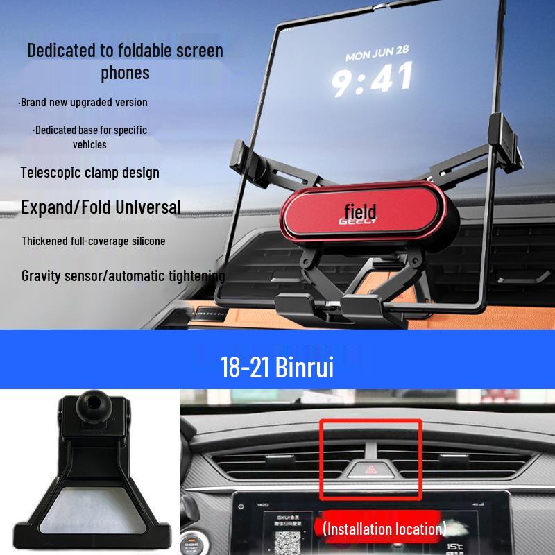 Custom Foldable Phone Holder for Geely Models: Emgrand, Boyue, Vision X1/X6, Jiaji, Binyue, Xingyue L, Xingyuan