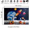 Rocket Space Backdrop For Photography Earth Stars Photo Baby Shower Child Birthday Background Decor Newborn Kid Party Backdrops