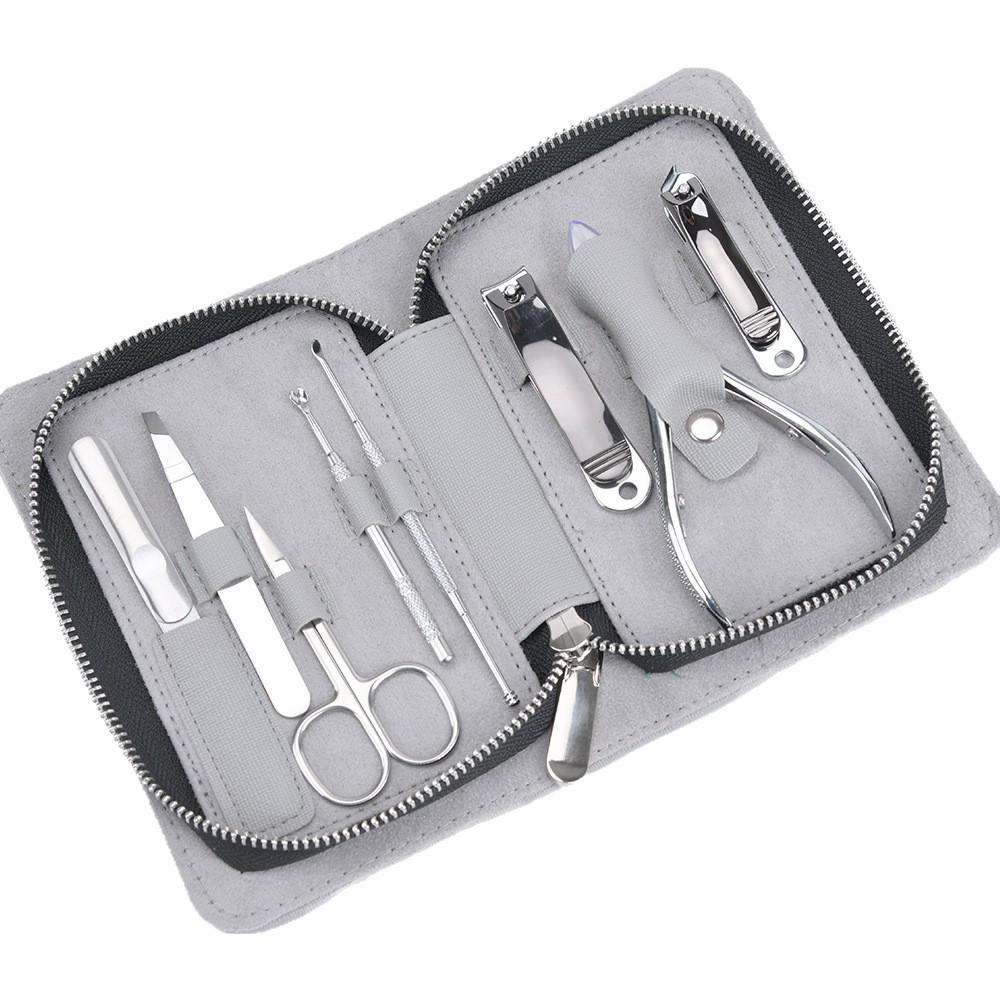 Stainless Steel Nail Clipper and Cuticle Scissors Set with Nail File - Manicure Tools for Grooming