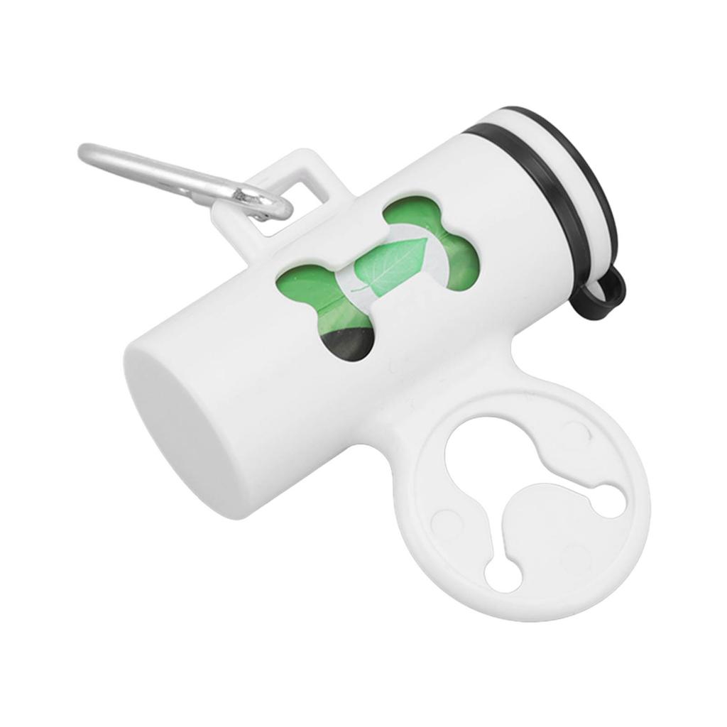 Dog Poop Bag Dispenser Dog Poop Waste Bag Holder Dispenser with Metal Carabiner and 1 Roll of Waste Bags