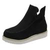 Women's Winter Thick Soled Cotton Boots, Solid Color, Warm Short Boots, Snow Boots