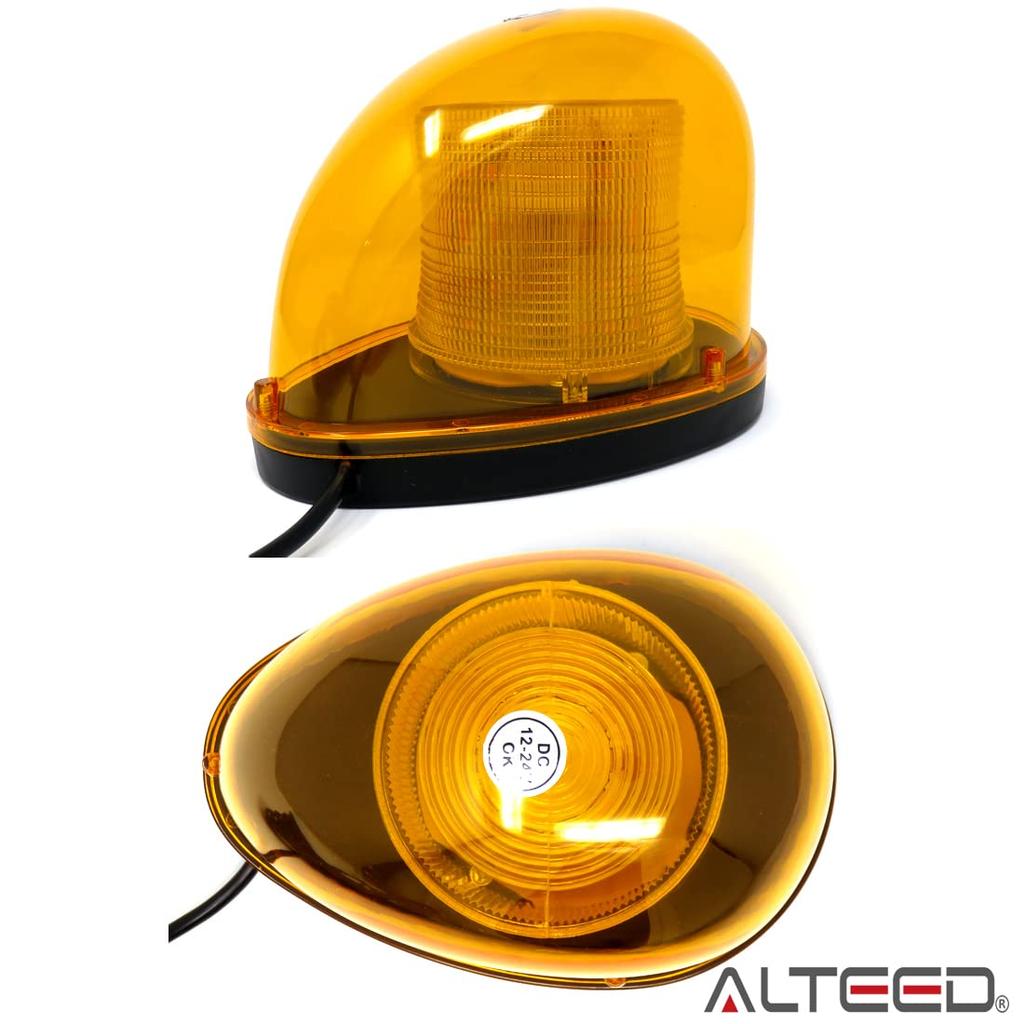 ALTEED Streamlined LED Rotating Patrol 7 Lighting Compatible with 12V and 24V Vehicles Light, Patterns, (Yellow Light)