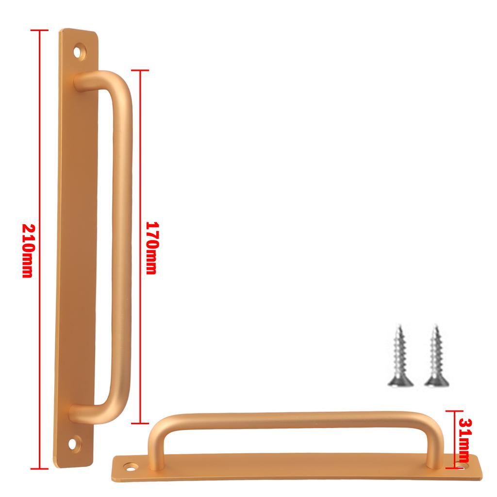 High Quality Brand New Exquisite Door Handle Hardware Handle No Punching 1PCS Aluminum Alloy For Barn For Sliding