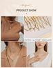 Stainless Steel Zirconia Initial Letter Necklace for Women, A -Z  Alphabet Pendant Snake Chain Collar Layered Jewelry
