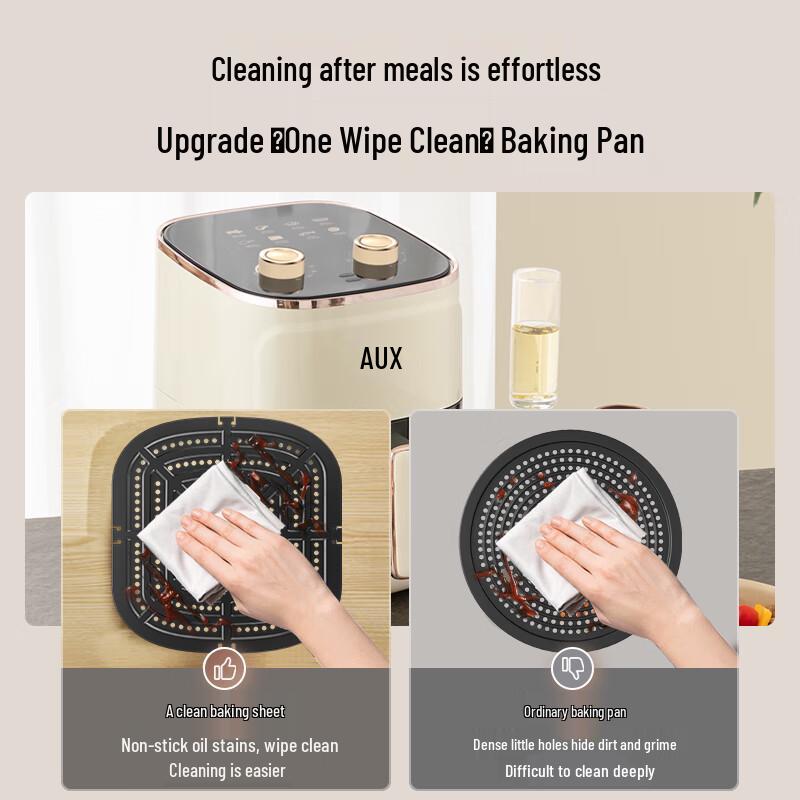 AUX 7L Visual Air Fryer with Knob Control