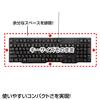 Sanwa Supply Wired USB Standard Japanese Black Keyboard, Layout, Membrane, SKB-L1UBK