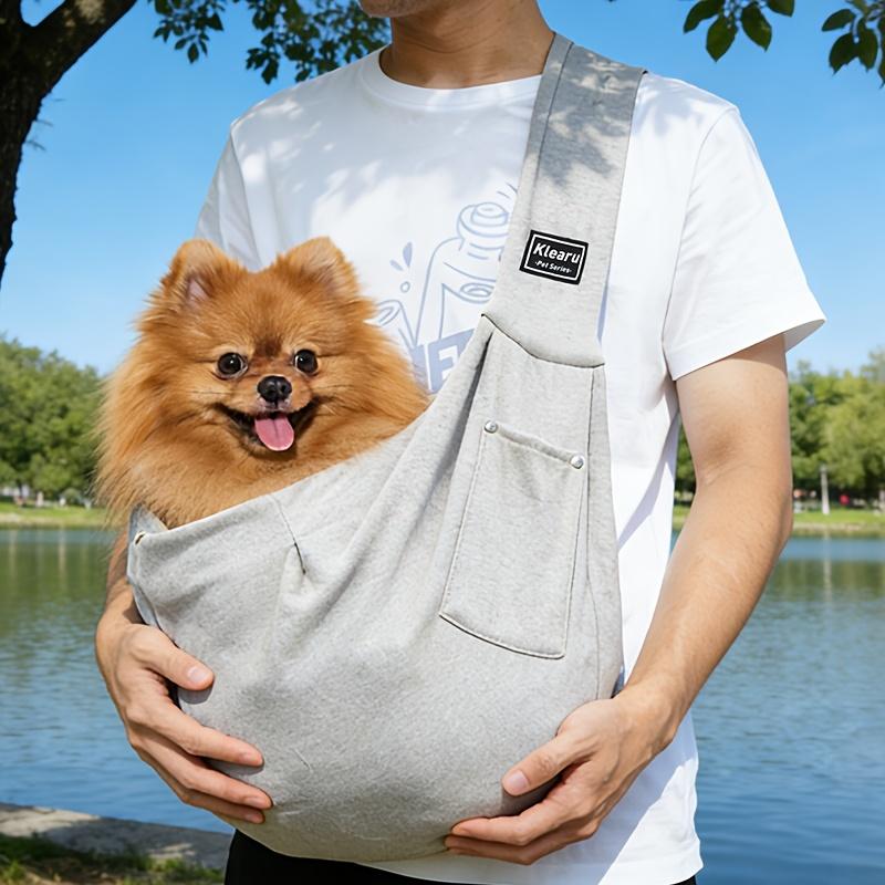 Lightweight Crossbody Bag Suitable for Dogs and Cats, Featuring Breathable Straps for Comfortable Travel. It'S Portable, Foldable,