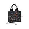 Fashion Canvas Lunch Bag Butterfly Print Waterproof Thermal Insulation Bag Large Capacity Tote Bag for Women