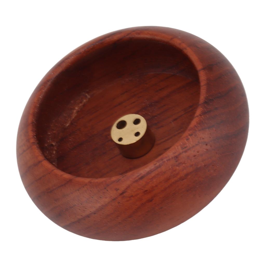 Incense Holder for Sticks Wooden Copper Small Round Incense Aromatherapy Plate for Tea Ceremony