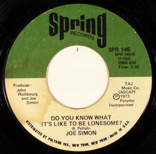 

7inch Record JOE SIMON - Carry Me SPR145 Spring Records 1974 US Soul/Funk Used