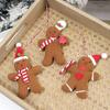 1pcs Gingerbread Man Christmas New Year 1116 Decoration Home Plush Doll Xmas Tree Hanging Table Ornament Indoor Pendant Kid Gift